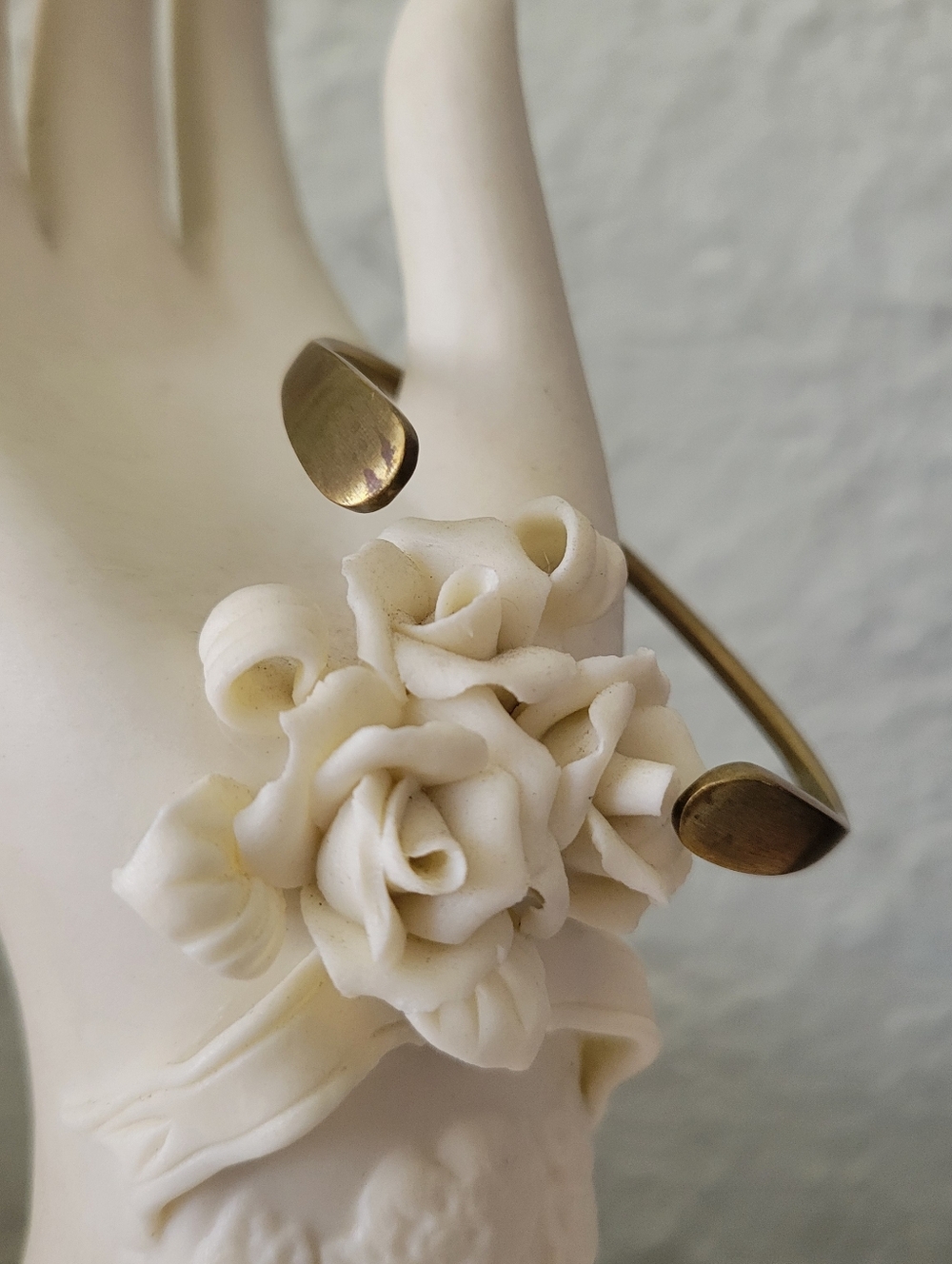 Minimalist Vintage Solid Brass Bracelet 6 1/4"